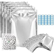 Photo 1 of 25 Pcs 1 Gallon 13 Mil Mega Thick Mylar Bags for Food Storage with Oxygen Absorbers 