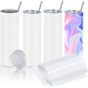 Photo 1 of 20 Oz Sublimation Skinny Tumbler Set, Stainless Steel Straight Skinny