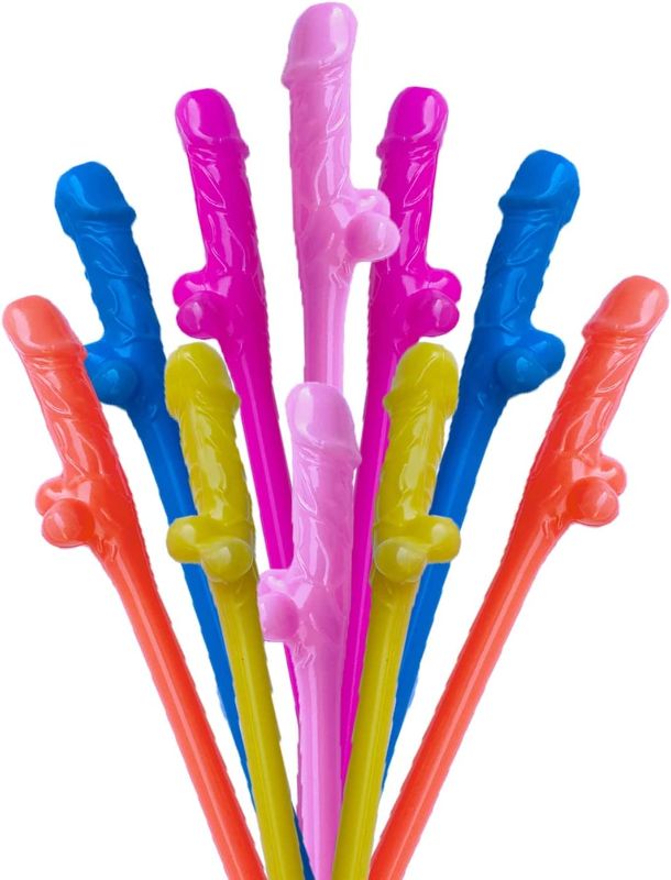 Photo 1 of 20 pcs Party Straws,Party Supplies Decorations Bride Straws for Decor Kit ( PACK OF 3) 
