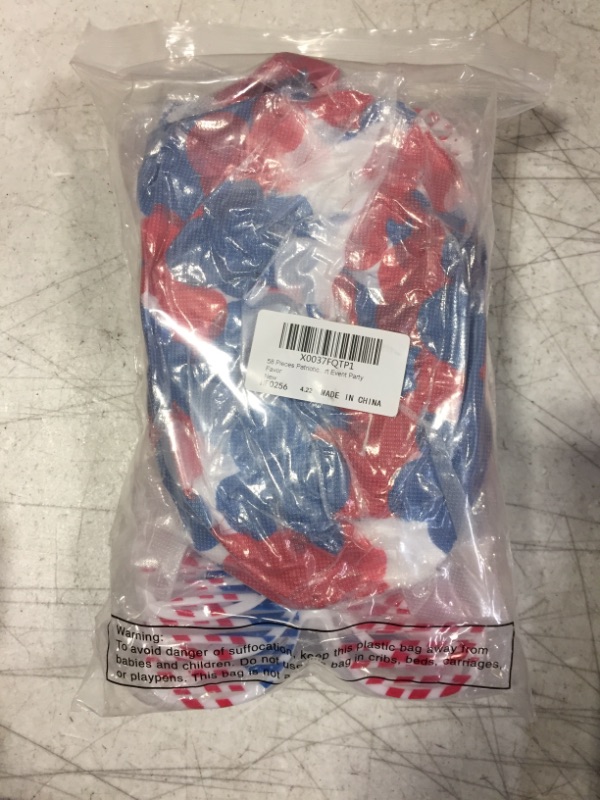 Photo 2 of 58 Pieces Patriotic Party Favors Patriotic Plastic Shutter Glasses Red White and Blue Flower Leis 4th of July Party Temporary Stickers for Independence Day Memorial Day Sport Event Party Favor