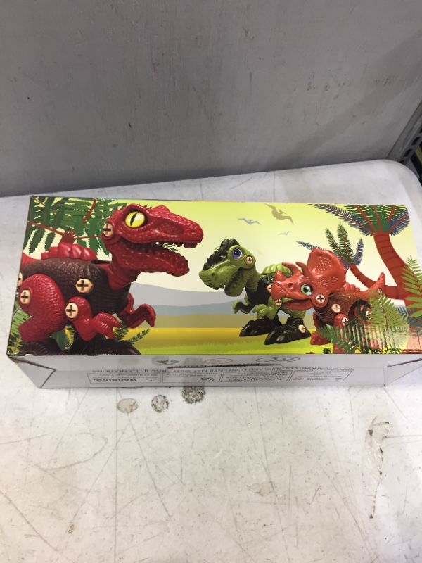 Photo 2 of 3 Pcs Take Apart Dinosaur Toys for 3 4 5 6 7 Year Old Boys Birthday Gifts with Dinosaur Eggs, Kids STEM Toys Dinosaur Toys for Kids 3-5 5-7 with Electric Drill
