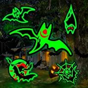Photo 1 of 5 Pcs Halloween Decorations Outdoor DamonLight Glow in the Dark Halloween Bats Yard Signs with Stakes Scary Silhouette Yard Lawn Garden Halloween Decor Hang in Trees
