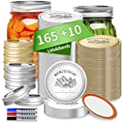 Photo 1 of 165pcs Regular 70 mm Canning Lids and rings for Ball Canning Lids - Split-Type Metal Mason Jar Lid for Canning with Silicone Seal and Food Grade Material, 100% Fit Airtight, Leak-Proof and Rust-Proof
