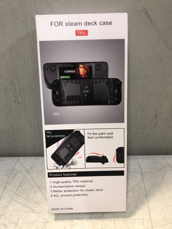 Photo 2 of Mizzkly Steam Deck Case Stream Deck Case with Anti-Slip Particles, Compatible with Steam Deck Cover, Anti-Skid Anti-Collision Anti-Scratch Anti-Scratch Ergonomically Designed Anti-Drop Grip Design black