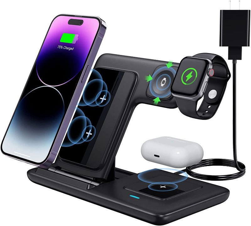 Photo 1 of Wireless Charging Station, 3 in 1 Wireless Charger Compatible with iPhone