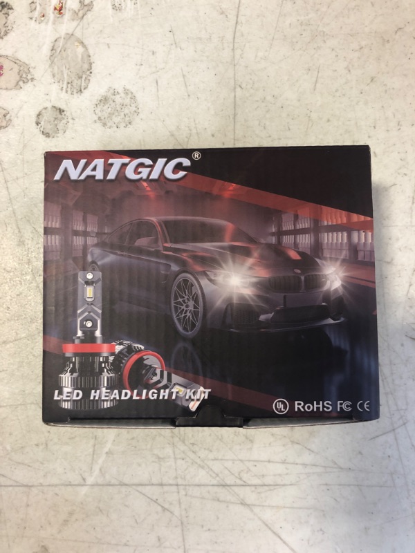 Photo 1 of NATGIC 2PCS H8 H11 H9 LED Headlight Bulbs With The Built-in Fan,12000LM 6500K Super Bright H9 H11 High Low Beam Bulbs,All IN ONE Conversion Kit with Upgraded EMC Intelligent Driver,70W Xenon White H11 / H8 / H9