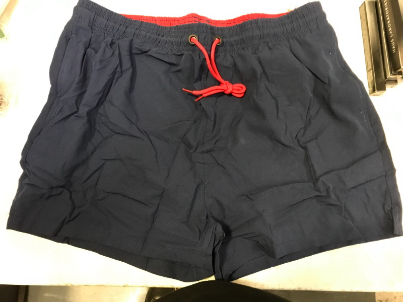 Photo 2 of  Mens 5" Short Swim Trunks with Mesh Lining Quick Dry Swimming Shorts Navy Size L