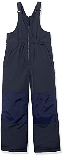 Photo 1 of Amazon Essentials Girls' Water-Resistant Snow Bib, Dark Navy, Large
