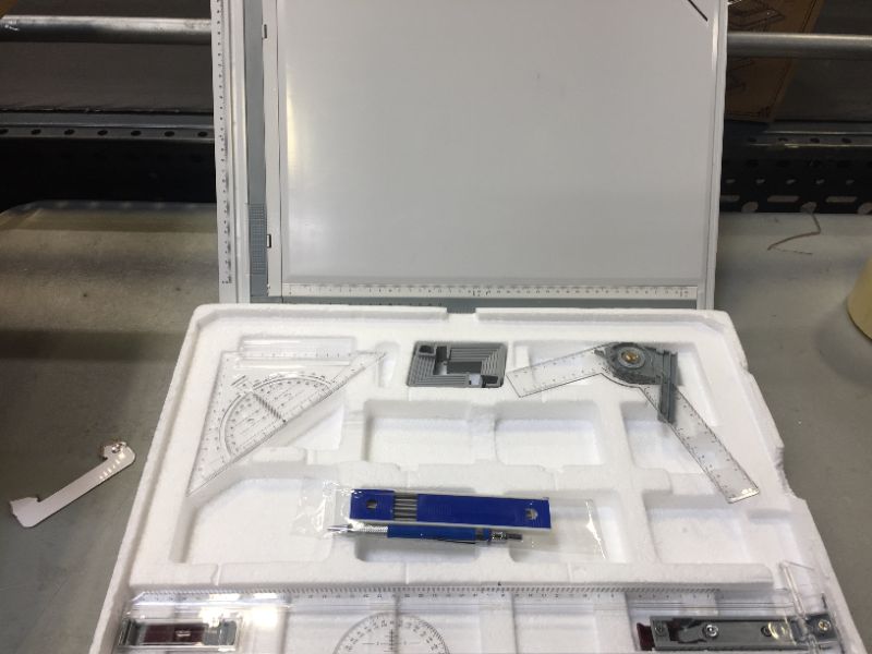 Photo 2 of A3 Portable Drawing Board, Multi-Function Metric Drafting Table with Clear Rule Parallel Motion and Angle Adjustable Measuring System