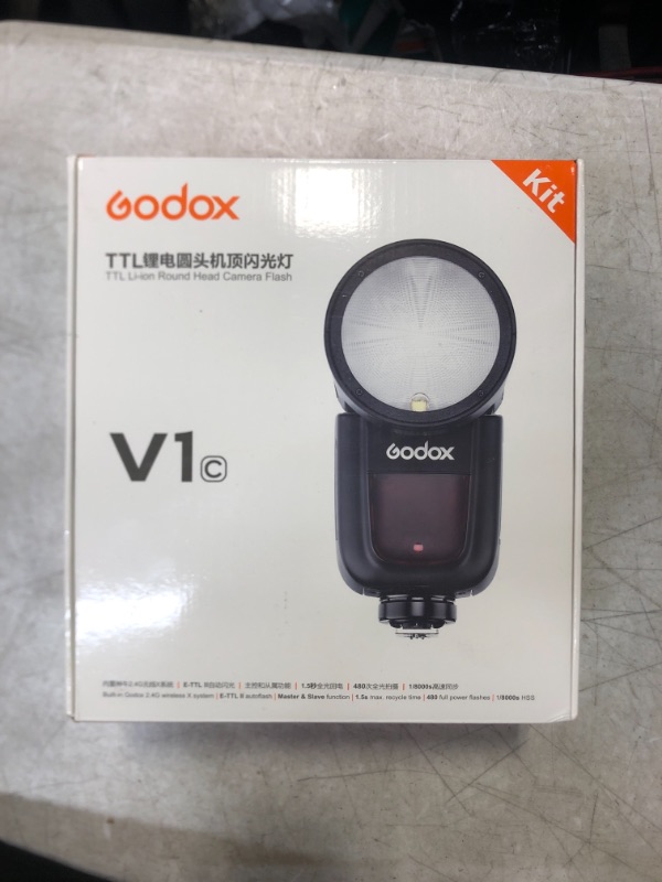 Photo 2 of Godox V1-S Round Head Camera Flash Speedlite Flash for Sony DSLR Camera