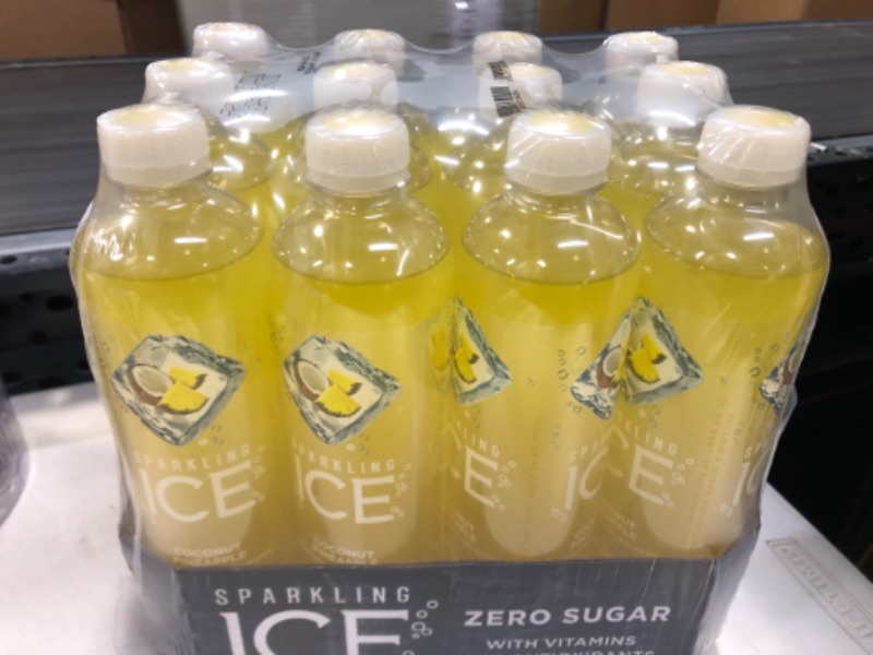 Photo 2 of 12.PCS Sparkling Water, Zero Sugar, Coconut Pineapple Coconut Pineapple EXP DATE 08/2023