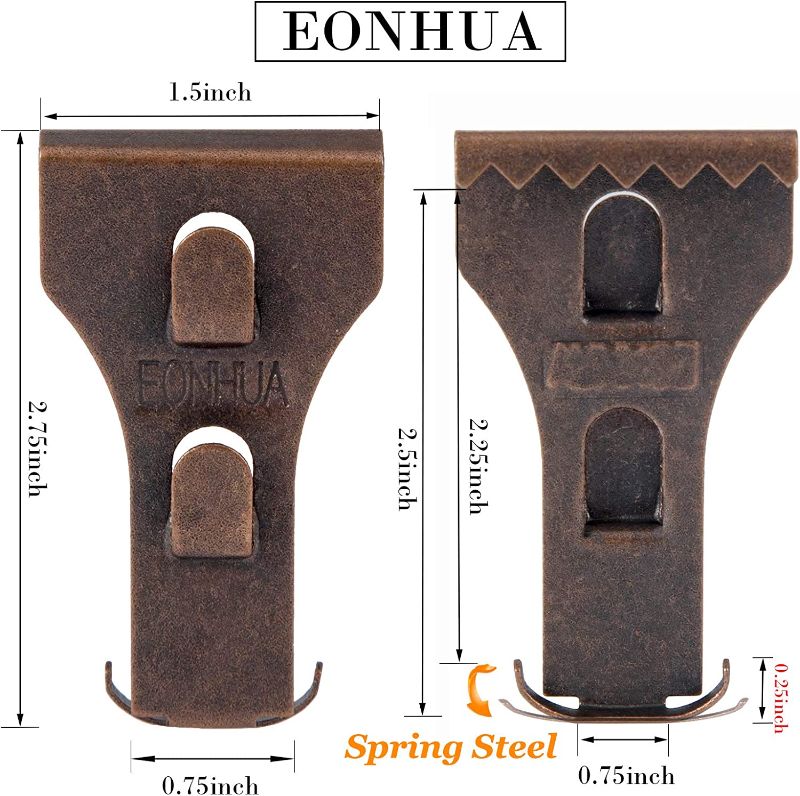Photo 3 of EONHUA Brick Hook Clips for Hanging- Brick Wall Clips for Hanging,Steel Hooks Brick Lights Wreaths Pictures Hanger Fits Brick 2 1/4 to 2 3/8 in Height 4PCS(Fits Brick 2 1/4 to 2 3/8)