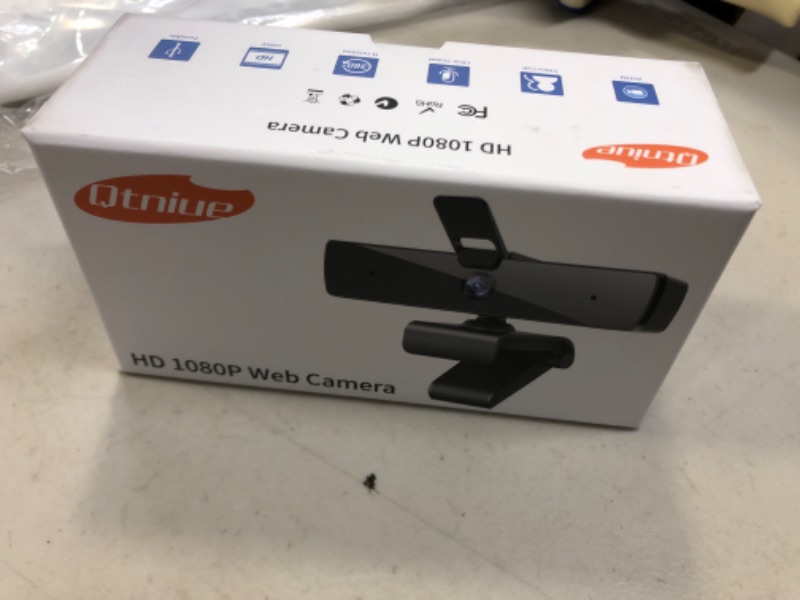 Photo 2 of Qtniue Webcam with Microphone and Privacy Cover, FHD Webcam 1080p, Desktop or Laptop and Smart TV USB Camera for Video Calling, Stereo Streaming and Online Classes 30FPS