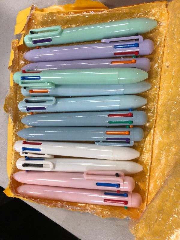 Photo 2 of Ballpoint Pens, 12PCS Multicolor Pens 0.5mm 6-in-1 Retractable Kids Pens Gifts for Office School Supplies Students Coworkers in Bulk