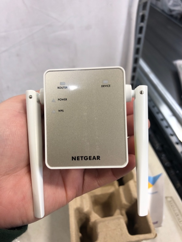 Photo 5 of NETGEAR Wi-Fi Range Extender EX6120 - Coverage Up to 1500 Sq Ft and 25 Devices with AC1200 Dual Band Wireless Signal Booster & Repeater (Up to 1200Mbps Speed), and Compact Wall Plug Design WiFi Extender AC1200 (UNABLE TO TEST)