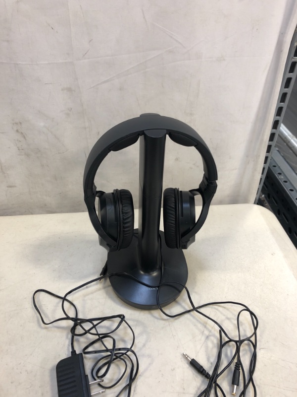 Photo 1 of Sony WH-RF400R + TMR-RF995R Over the Ear Headset + Charging Base (UNABLE TO TEST)
