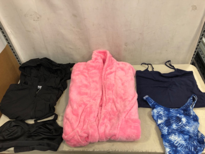 Photo 1 of 5PCS LOT, NEW/USED MISC CLOTHING ITEMS, SOLD AS IS, SIZE 2XL, 12, M, 38C, ETC