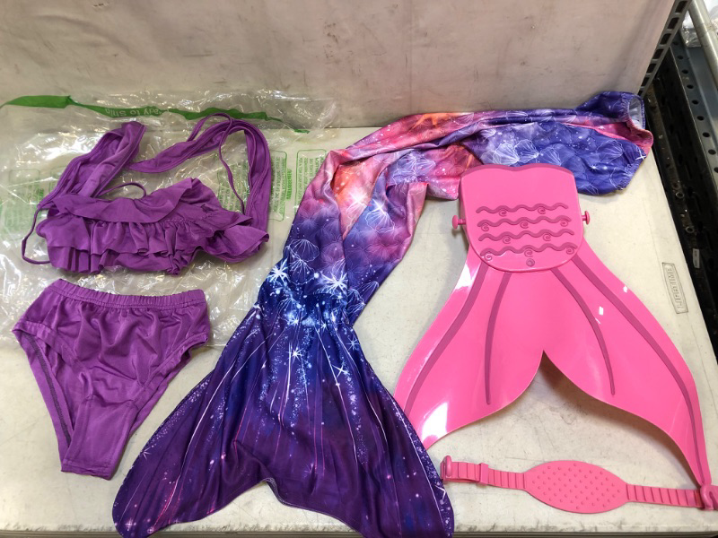 Photo 1 of 5Pcs Kids Swimsuit Mermaid Tails for Swimming for Girls Bikini Costume Sets