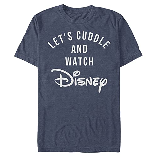 Photo 1 of Disney Big & Tall Logo Cuddles Men's Tops Short Sleeve Tee Shirt, Navy Blue Heather, 4X-Large Tall
