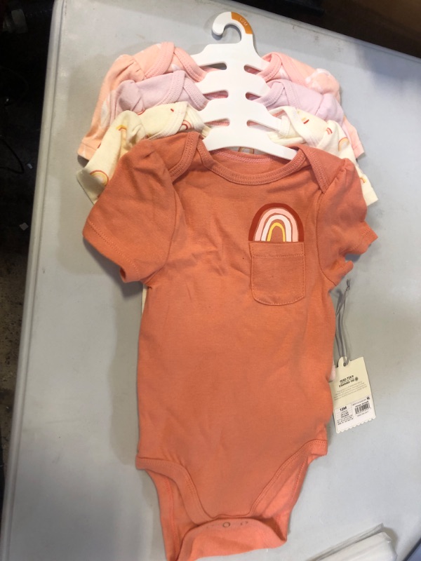 Photo 2 of Baby Girls 4pk Earth Sky Short Sleeve Bodysuit - Cloud Island Pink 12M