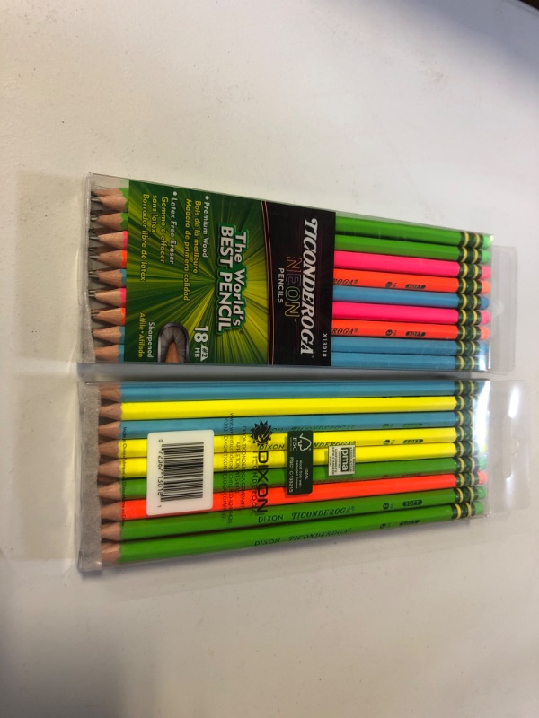 Photo 2 of 2 pack---18ct Pencil Neon Ticonderoga