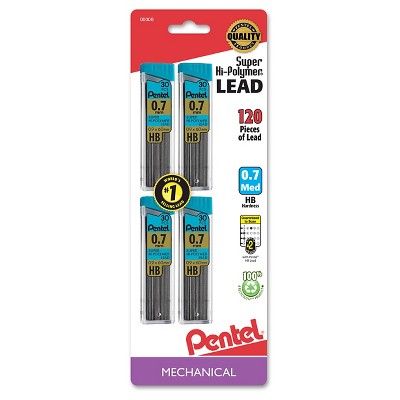 Photo 1 of 2 pack Pentel #2 Mechanical Pencil Lead Refill, 0.7mm, 4ct