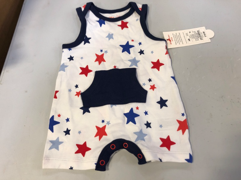 Photo 1 of Baby Boys'   Americana Romper - Cat & Jack Blue Newborn
