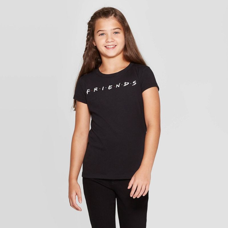 Photo 1 of Girls' Friends Logo Short Sleeve Graphic T-Shirt -XS