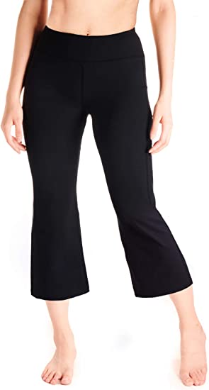 Photo 1 of Yogipace Women's 20"/22"/24" Cropped Kick Flare Yoga Pants with Pockets Capri Length Slim Fit Pants Lounge Crop Pant MED