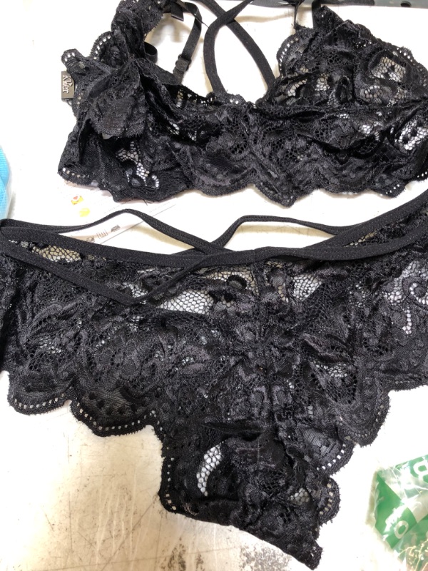 Photo 3 of 2 PIECE LINGERIE FOR WOMEN (BLACK) SM