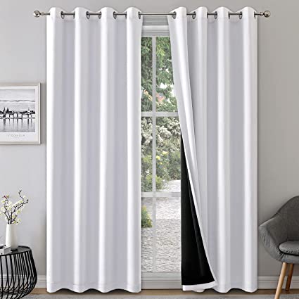 Photo 1 of YGO Greyish White Window Valance Blackout long Curtain 