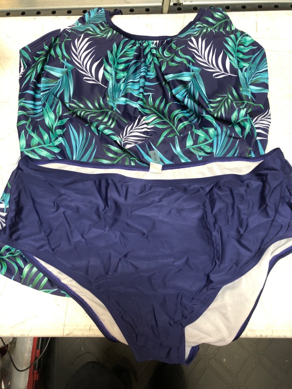 Photo 1 of 2 PIECE BLUE SWIMSUIT SIZE 20W