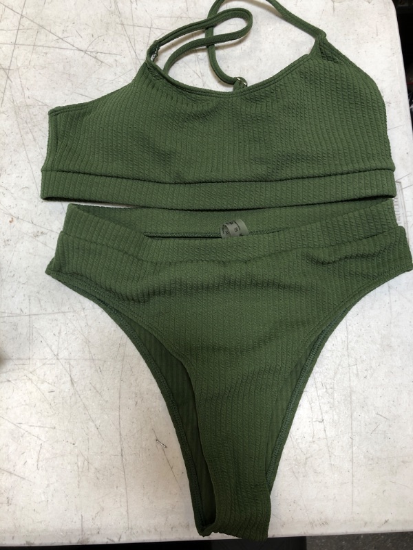 Photo 1 of 2 PIECE GREEN SWIMSUIT SIZE M