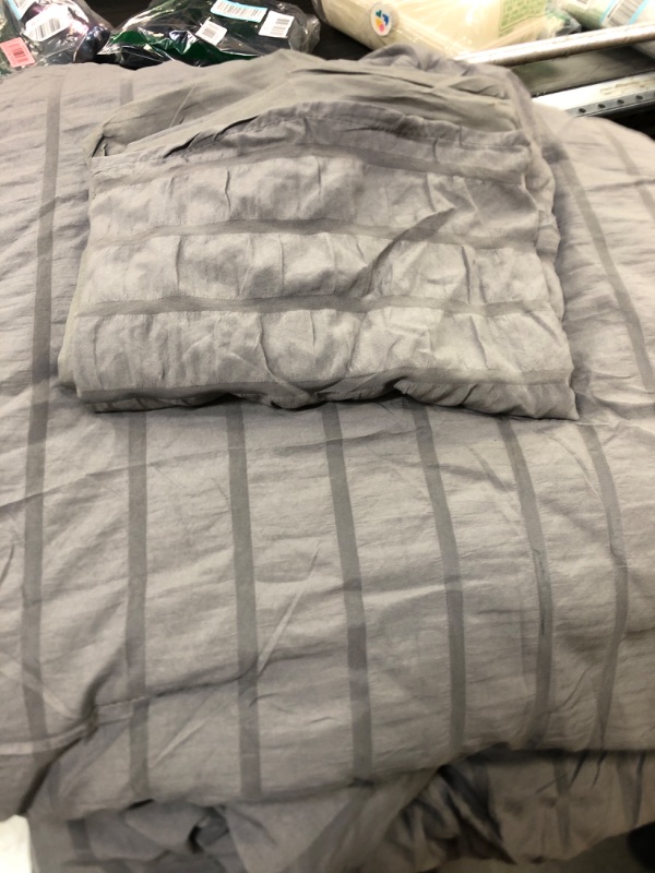 Photo 1 of 3 PCS KING SET COMFORTER GREY