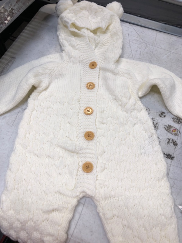 Photo 1 of 1 CROTCHET BABY 1 PC SLEEPWEAR WITH HOODIE FOR INFANT BOY OR GIRL SM