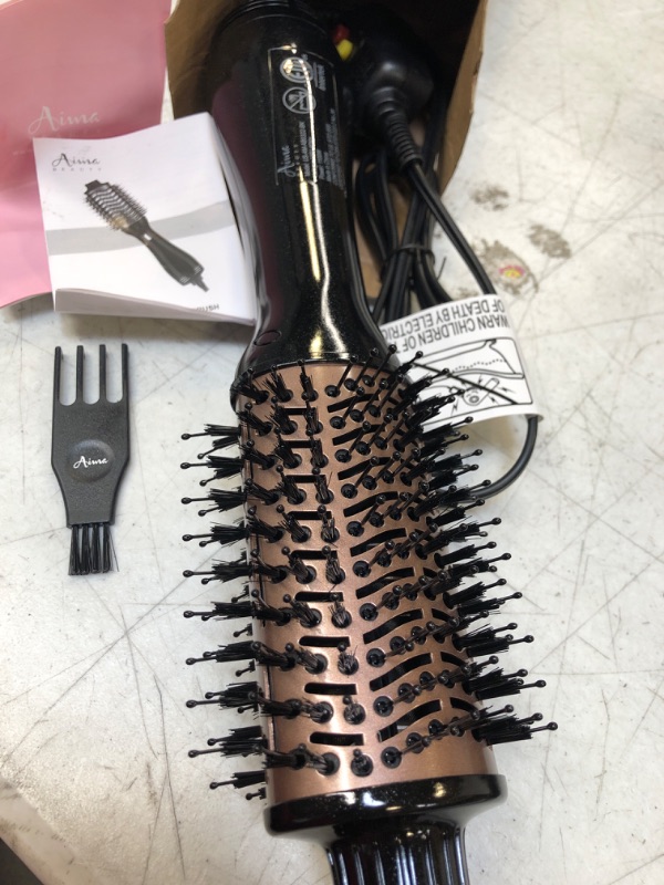 Photo 2 of One Step Hair Dryer & Volumizing Hot Air Brush, Hair Blow Dryer Brush, Ceramic Straightener Brush, Curler & Hot Comb 4 in 1 Salon Ionic Hair Brush, Hair Styling Tools, Black