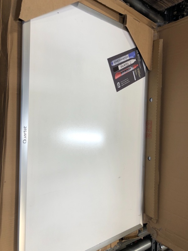 Photo 2 of Quartet Magnetic Whiteboard, 3' x 2' White Board, Nano-Clean, Silver Aluminum Frame (SM533) Silver 3' x 2'