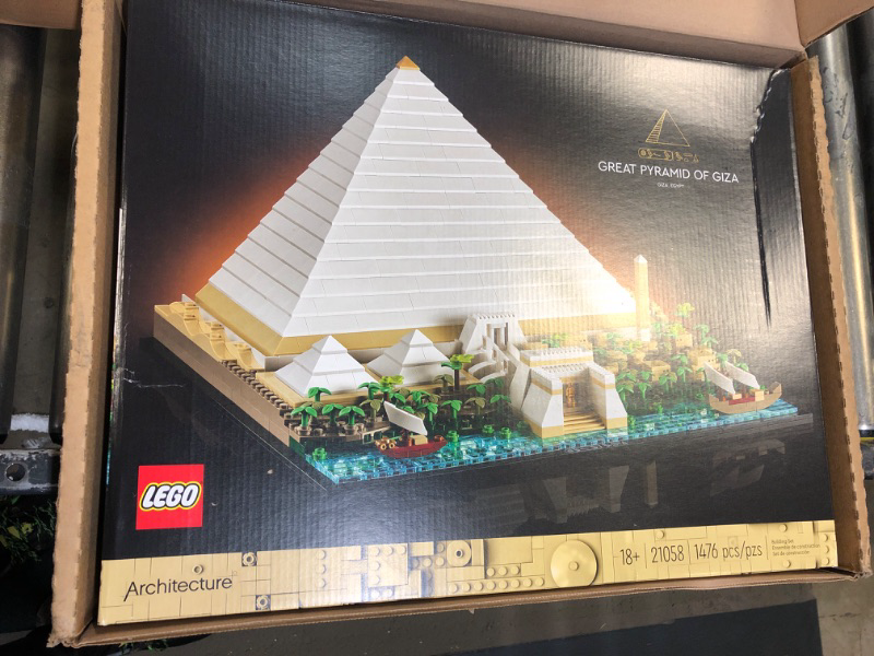 Photo 2 of LEGO Architecture Landmark Collection Great Pyramid of Giza 21058 Building Set; Collectible Model for Adults (1,476 Pieces), 18.9 x 14.88 x 4.41 inches FrustrationFree Packaging