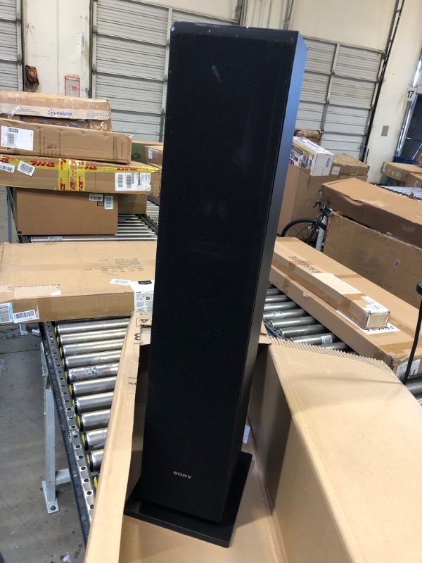 Photo 2 of Sony SSCS3 3-Way Floor-Standing Speaker (Single) - Black Floor Standing Speaker
UNSURE IF TURNS ON DOES NOT HAVE CORDS JUST SPEAKER 