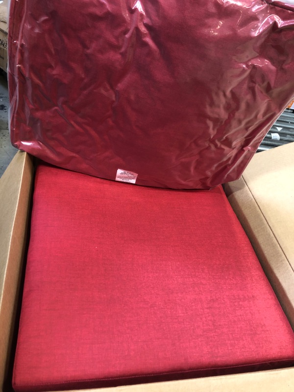 Photo 2 of Arden Selections Outdoor Deep Seating Cushion Set 24 x 24, Ruby Red Leala 24 x 24 Ruby Red Leala