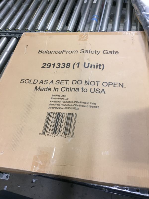 Photo 2 of BalanceFrom Easy Walk-Thru Safety Gate for Doorways and Stairways with Auto-Close/Hold-Open Features, Multiple Sizes, White 30-inch Tall, No Caps Fits 29.1 - 33.8" Wide