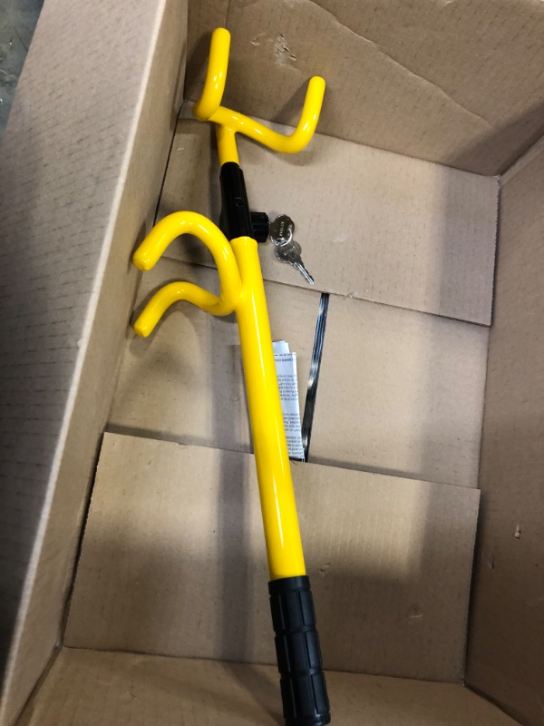 Photo 2 of The Club 3000 Twin Hooks Steering Wheel Lock, Yellow