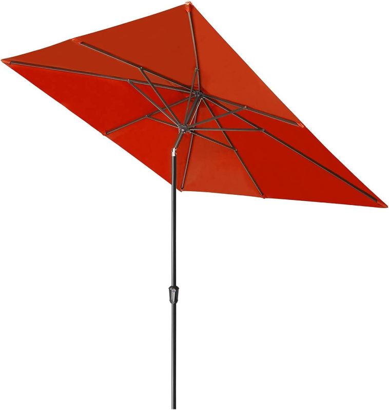 Photo 1 of 
Ralawen 8.2 x 8.2 FT Square Patio Umbrella Outdoor Market Table Umbrellas with Push Button Tilt/Crank (8.2' by 8.2' Orange)