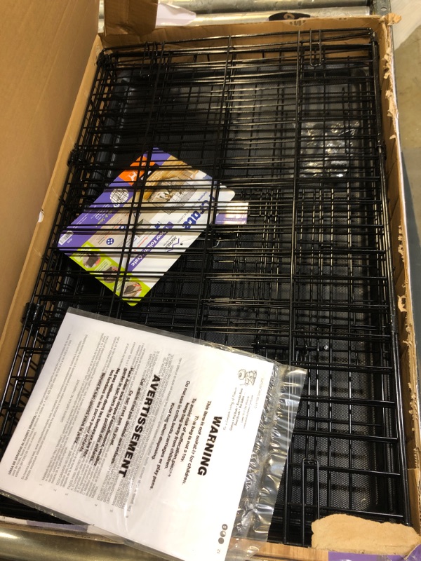 Photo 1 of MidWest Homes for Pets Newly Enhanced Single & Double Door iCrate Dog Crate, Includes Leak-Proof Pan, Floor Protecting Feet , Divider Pane l & New Patented Features 30-Inch w/Divider Single Door