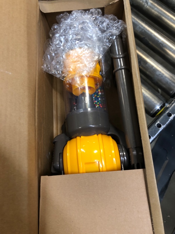 Photo 2 of Casdon Dyson Ball | Miniature Dyson Ball Replica For Children Aged 3+ | Features Working Suction To Add Excitement To Playtime Grey/Yellow