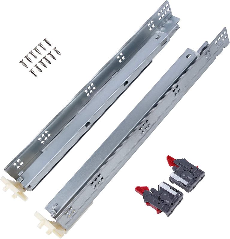 Photo 1 of 18" Under Mount Drawer Slides, Soft Close, Full Extension, with Screws, Brackets, Locking Devices 2 IN BOX 
