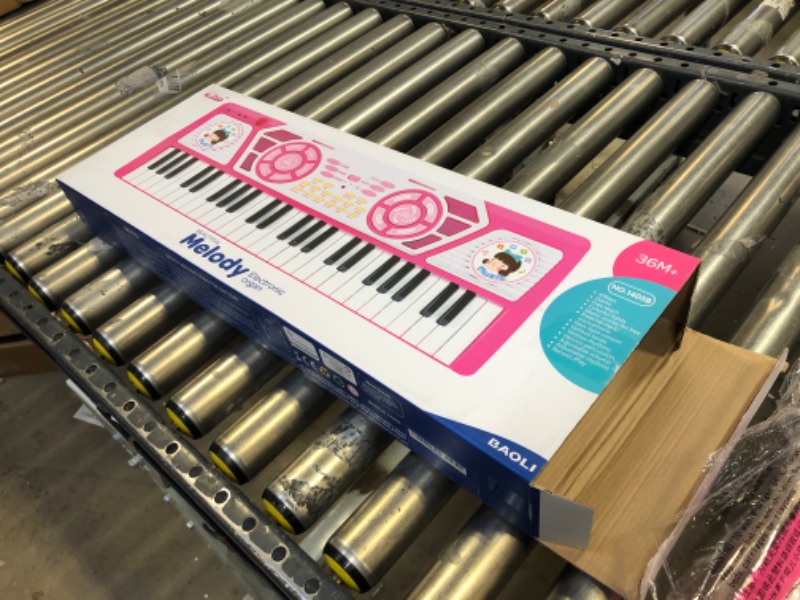 Photo 1 of BAOLI 49 Keys Kids Piano Keyboard with Microphone, Multifunctional Portable Electronic Piano Educational Musical Instrument Toy, Birthday Gifts for Beginner Children Toddler Boys Girls Age 3-6