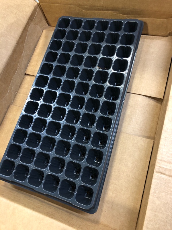 Photo 2 of 10-Pack Seed Starter Kit, 72 Cell Seedling Trays Gardening Germination Plastic Plant Growing Trays Nursery Pots Mini Plant Trays Grow Kit Tray Starting Trays for Seedling Germination