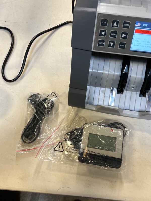 Photo 1 of Cassida 8800R USA Premium Bank-Grade Mixed Denomination Money Counter Machine, Advanced Counterfeit Detection, Multi-Currency, 3-Year Warranty, Includes External Display, Printing Enabled