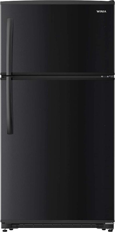 Photo 1 of Winia WTE21GSBMD 21 Cu. Ft. Top Mount Refrigerator With Factory Installed Ice Maker - Black-------factory sealed 

